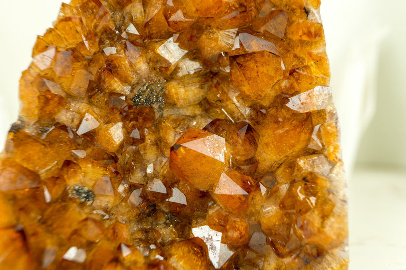 AAA Citrine Crystal Cluster with Orange Madeira and Calcite Covered by Galaxy Druzy, Self Standing - 2.2 Kg - 4.8 lb - E2D Crystals & Minerals