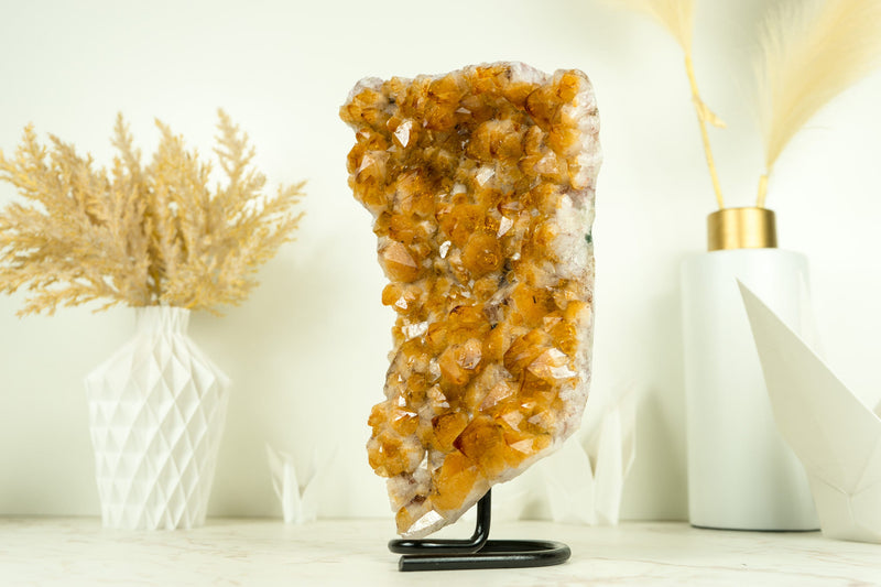 Gorgeous Citrine Crystal Cluster, Self Standing Deep Orange Citrine, Natural and Ethical
