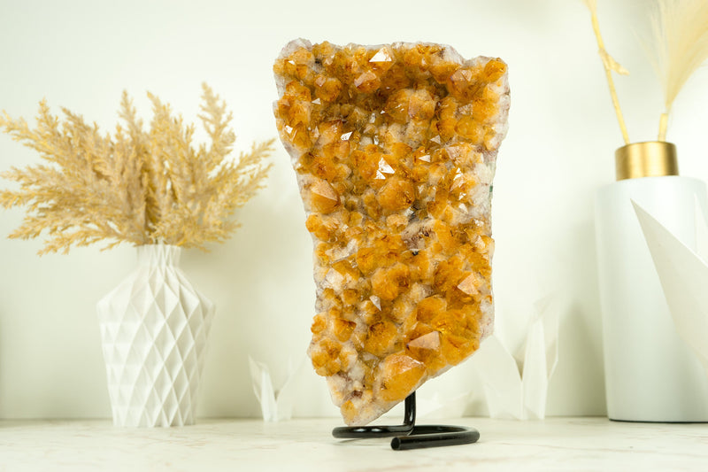 Gorgeous Citrine Crystal Cluster, Self Standing Deep Orange Citrine, Natural and Ethical