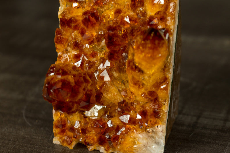 Citrine Crystal Cluster with Rich Madeira Citrine Druzy Color