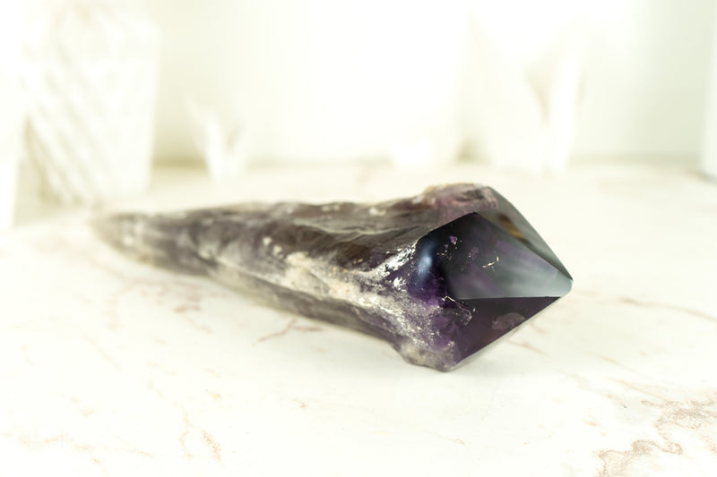 XL-Zepter aus tiefviolettem Amethyst, 11 Zoll, roher und natürlicher AAA-Bahia-Amethyst