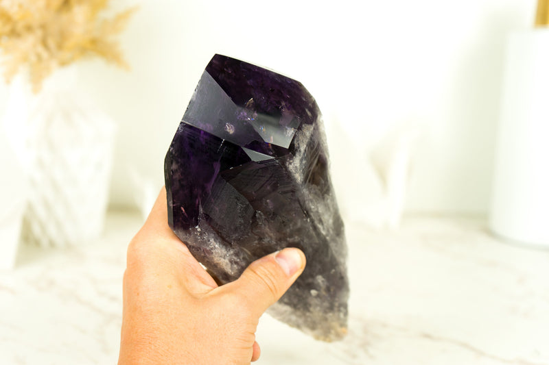 XX-Large Dragon Tooth Bahia Amethyst Scepter, Perfectly Formed Phantom Amethyst, Deep Purple