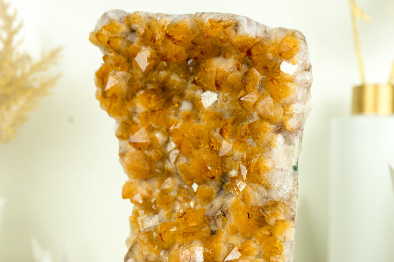 Gorgeous Citrine Crystal Cluster, Self Standing Deep Orange Citrine, Natural and Ethical