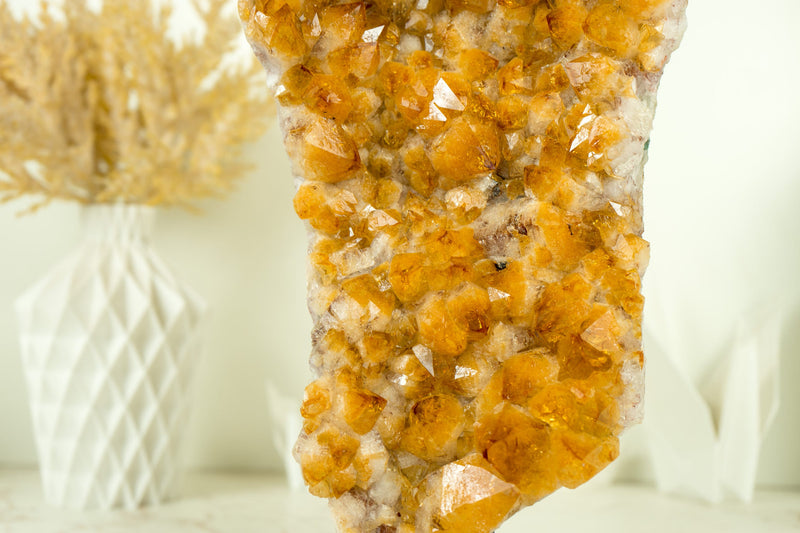 Gorgeous Citrine Crystal Cluster, Self Standing Deep Orange Citrine, Natural and Ethical