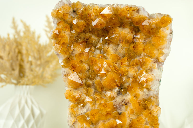Gorgeous Citrine Crystal Cluster, Self Standing Deep Orange Citrine, Natural and Ethical