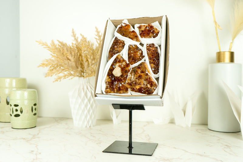 Großhandel AAA Qualität Madeira Citrin Cluster Flache Box - Mineral Flach, Großhandel Bulk