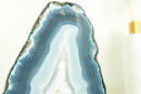 Fantastic Agate Geode with Natural Blue and White Lace Agate