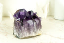 Natural Grape Jelly Purple Amethyst Cluster with Large Druzy