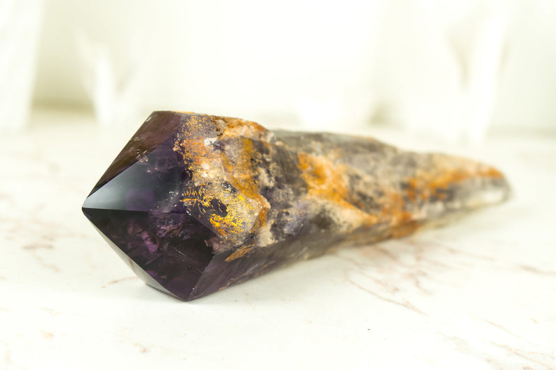 Natural Dragon Tooth Amethyst with Deep Purple Grape Jelly - XL Bahia Amethyst Wand