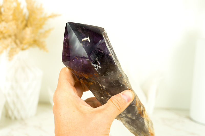 Natural Dragon Tooth Amethyst with Deep Purple Grape Jelly - XL Bahia Amethyst Wand