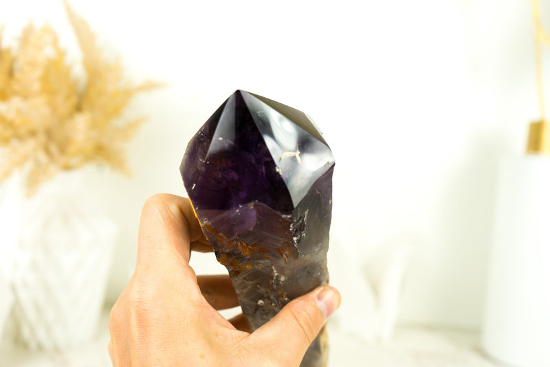 Natural Dragon Tooth Amethyst with Deep Purple Grape Jelly - XL Bahia Amethyst Wand