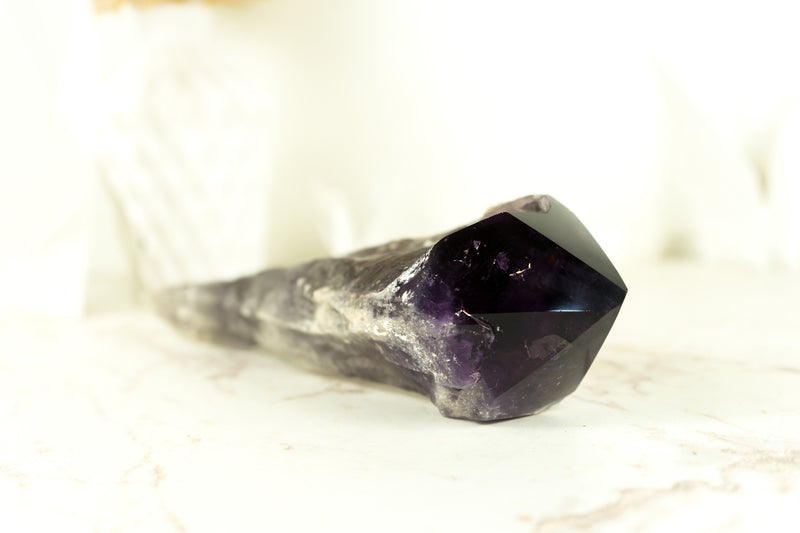 XL-Zepter aus tiefviolettem Amethyst, 11 Zoll, roher und natürlicher AAA-Bahia-Amethyst