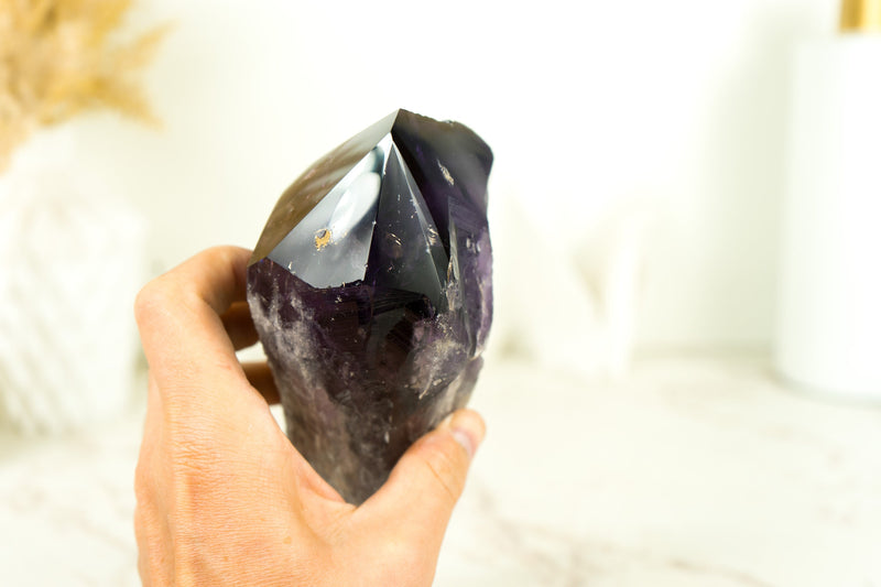 XX-Large Dragon Tooth Bahia Amethyst Scepter, Perfectly Formed Phantom Amethyst, Deep Purple