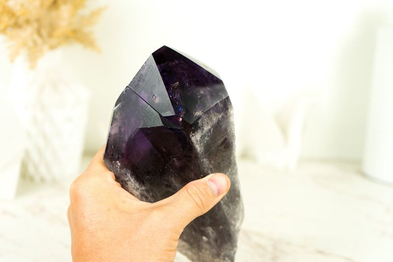 XX-Large Dragon Tooth Bahia Amethyst Scepter, Perfectly Formed Phantom Amethyst, Deep Purple