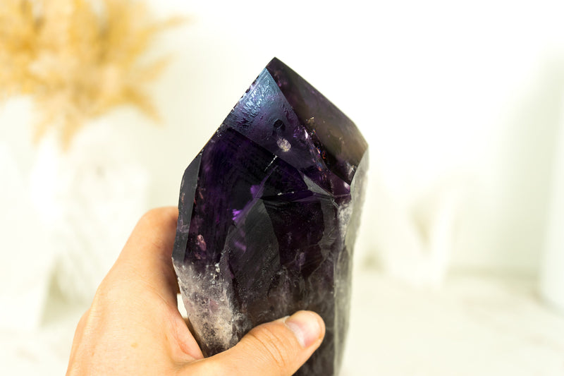 XX-Large Dragon Tooth Bahia Amethyst Scepter, Perfectly Formed Phantom Amethyst, Deep Purple