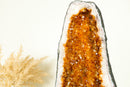 Citrine Geode Cathedral with Sparkling AAA-Grade, Rich Orange Druzy