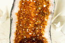 Citrine Geode Cathedral with Sparkling AAA-Grade, Rich Orange Druzy
