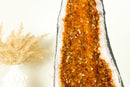 Citrine Geode Cathedral with Sparkling AAA-Grade, Rich Orange Druzy
