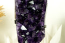 Natural Amethyst Geode Cluster with AAA Grade Grape Purple Druzy