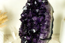 Natural Large Amethyst Geode Cluster with AAA Grade Grape Purple Druzy