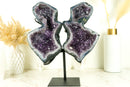 Gorgeous Amethyst Geode Butterfly Angel Wings with Purple Amethyst Druzy and Agate Matrix