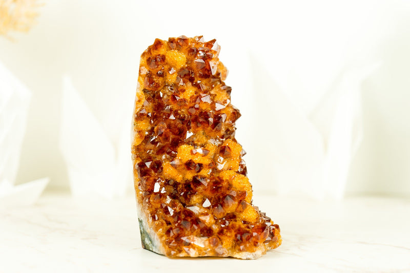 Small AAA Citrine Crystal Cluster deep Orange Galaxy Citrine Druzy, Self Standing - 1.7 Kg - 3.6 lb - E2D Crystals & Minerals
