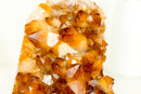 Citrine Crystal Cluster with AAA Golden Orange Citrine Druzy, Self Standing