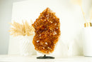 AAA Deep Orange/Red Citrine Cluster on Stand