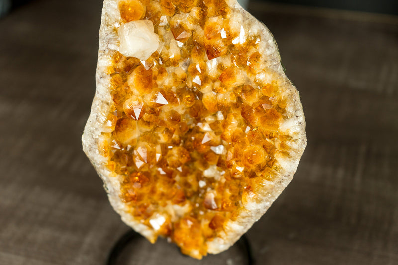AAA Orange Citrine Cluster with Sparkly Large Citrine Druzy