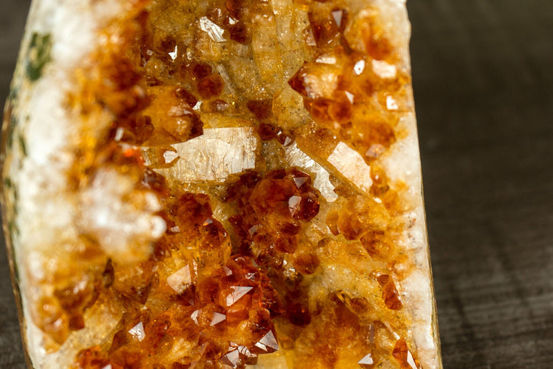 Small Citrine Geode Cluster with Madeira Citrine Druzy, Self-Standing