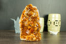 Citrine Cluster with AAA Deep Orange Citrine Druzy, Self-Standing - 2.1 Kg - 4.5 lb - E2D Crystals & Minerals