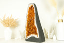 Citrine Geode Cathedral with Sparkling AAA-Grade, Rich Orange Druzy