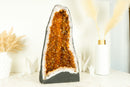 Citrine Geode Cathedral with Sparkling AAA-Grade, Rich Orange Druzy