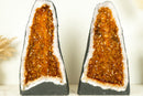 Pair of Citrine Geode Cathedrals with Sparkling AAA-Grade, Rich Orange Druzy - 35 Kg - 77 lb - E2D Crystals & Minerals