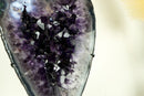 Naturally Shaped Large Amethyst Heart with Deep Purple Amethyst Druzy