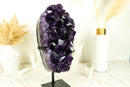 Natural Amethyst Geode Cluster with AAA Grade Grape Purple Druzy