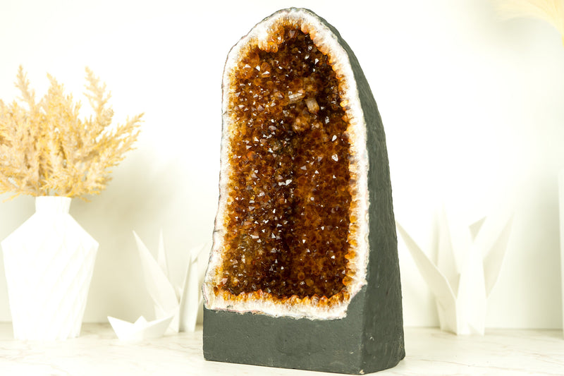 AAA Citrine Geode with AAA Madeira Citrine Druzy