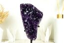 Dark Saturated Amethyst Cluster with AAA Dark Purple Amethyst