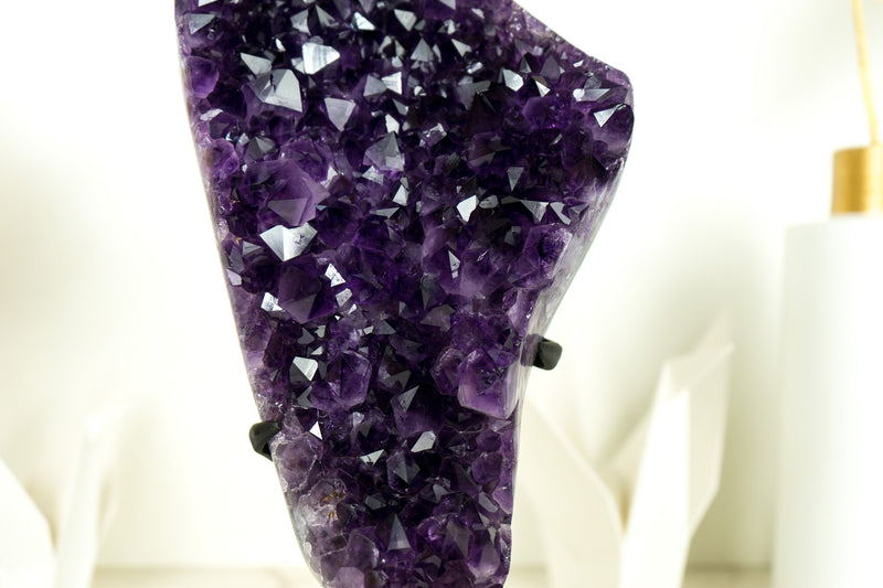 Dark Saturated Amethyst Cluster with AAA Dark Purple Amethyst