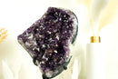 Rare Amethyst Cluster with AAA Deep Purple Grape Amethyst Druzy and Cristobalite Inclusions