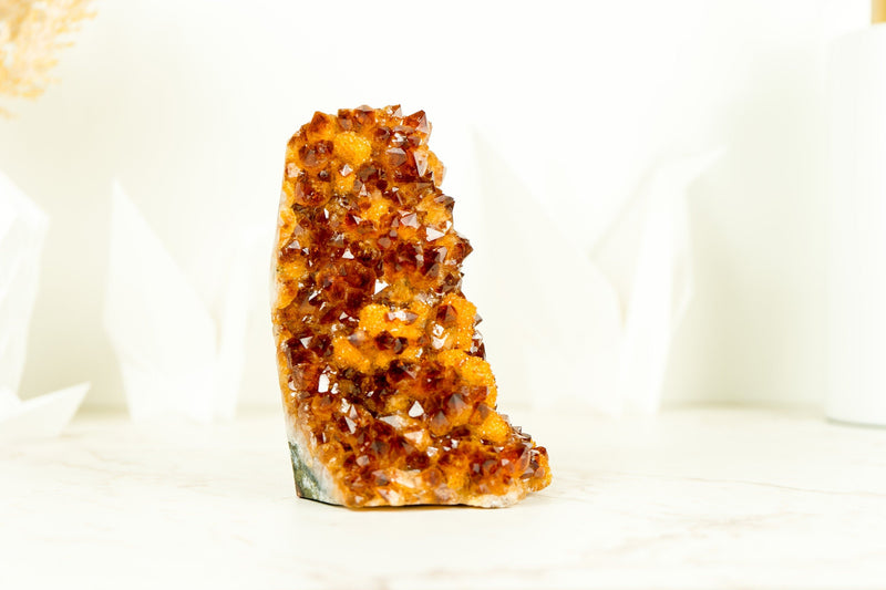 Small AAA Citrine Crystal Cluster deep Orange Galaxy Citrine Druzy, Self Standing - 1.7 Kg - 3.6 lb - E2D Crystals & Minerals