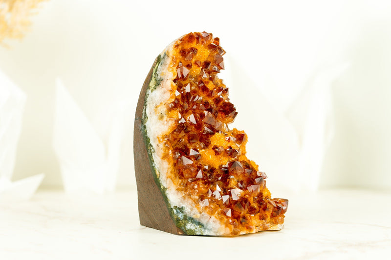 Small AAA Citrine Crystal Cluster deep Orange Galaxy Citrine Druzy, Self Standing - 1.7 Kg - 3.6 lb - E2D Crystals & Minerals