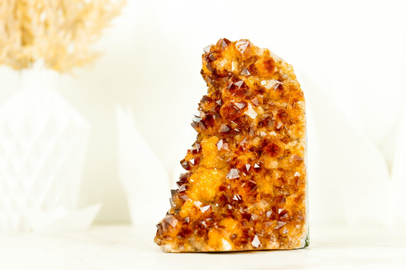 Small AAA Citrine Crystal Cluster deep Orange Galaxy Citrine Druzy, Self Standing - 1.7 Kg - 3.6 lb - E2D Crystals & Minerals