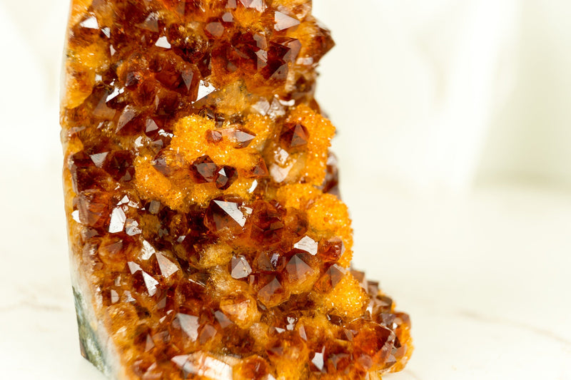 Small AAA Citrine Crystal Cluster deep Orange Galaxy Citrine Druzy, Self Standing - 1.7 Kg - 3.6 lb - E2D Crystals & Minerals