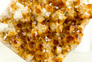 Citrine with Calcite Merchant Stone Cluster, with Golden Orange Druzy on Stand