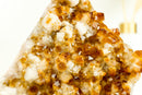 Citrine with Calcite Merchant Stone Cluster, with Golden Orange Druzy on Stand