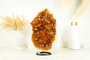 AAA Deep Orange/Red Citrine Cluster on Stand