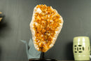 AAA Orange Citrine Cluster with Sparkly Large Citrine Druzy