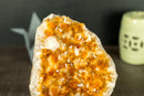 AAA Orange Citrine Cluster with Sparkly Large Citrine Druzy