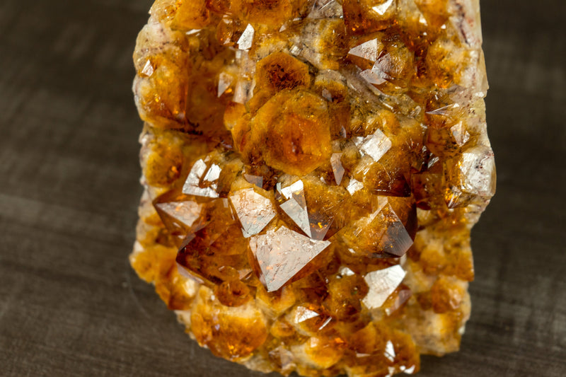 Citrine Cluster with AAA Deep Orange Citrine Druzy, Self-Standing - 2.1 Kg - 4.5 lb - E2D Crystals & Minerals